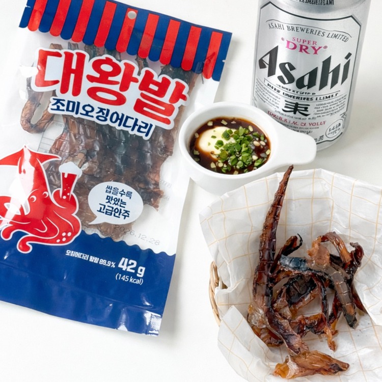 짭짤 쫀득 맛있는 소맥안주 대왕발조미 오징어다리 3봉