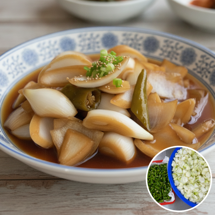 수제 간장 양파 장아찌 1.5kg 국내산 양파 청양고추 2