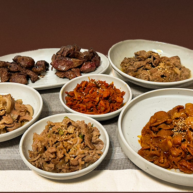 7종 브랜드 고기 모음전 [오돌뼈/주물럭/불고기/제육볶음/소갈비] 2
